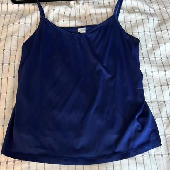 Liz Claiborne navy polka dot blouse - Picture 6 of 6